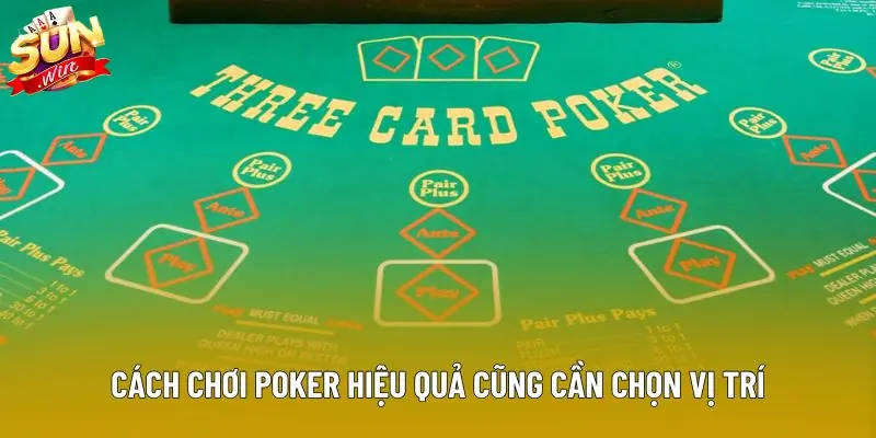 Cách chơi poker hiệu quả cũng cần chọn vị trí