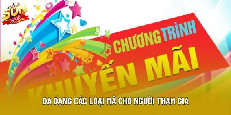 Đa dạng các loại mã cho người tham gia