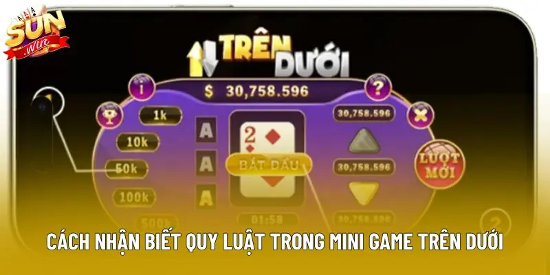 Cách nhận biết quy luật trong mini game trên dưới