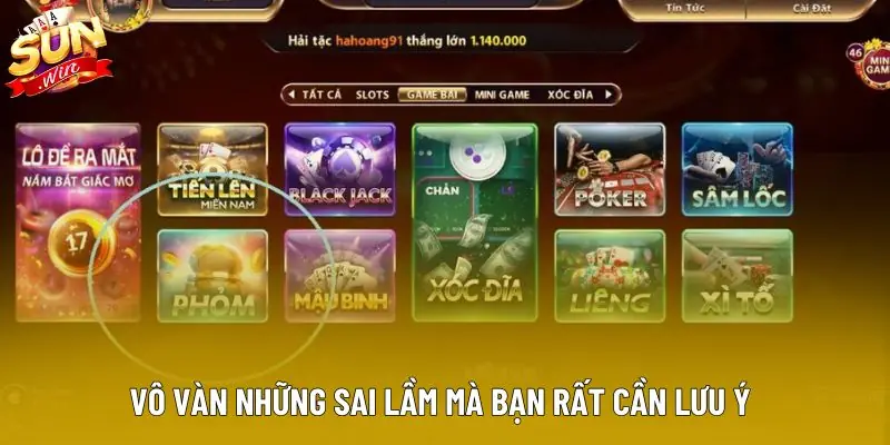 Vô vàn những sai lầm mà bạn rất cần lưu ý 